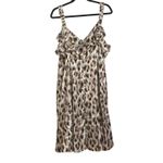 Emma & Michele  Animal Print Silky Babydoll Dress Ruffle Strap Sze XL Baddie Club Photo 1