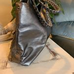 Kate Landry Siver Metallic Tote Photo 3