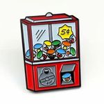 Cartoon Game Machine Metal Pin Badge Decorative Accessories For Clothes Backpac Red Photo 3