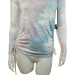 Derek Heart Womens Hoodie Pullover Soft Long Sleeve Tie Dye Pastel Pink Blue S Photo 4