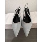 Unionbay DENIM Pointed Toe Fabric Slingback Heels Womens Kitten Heel US 7.5 Photo 3