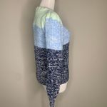 525 America NWT  Blue Green Colorblock Heathered Crewneck Sweater Sz Small Photo 6