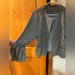 August Silk  Black and White Checkered Jacket Photo 1