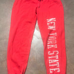Aeropostale Joggers New York Red Drawstring Gym Workout Athletic Womens Large Photo 0