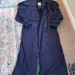Boutique Vintage Navy Trench Coat Photo 0