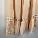 Pale Peach Pink Strapless Tie Neck Lace Dress Feminine Boho Fairy Women Medium Photo 2