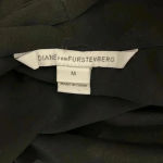Diane Von Furstenberg  Black Dressy Top Blouse Sleeveless Size Medium DVF Photo 4