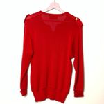 Vintage OLYMPICS Italian Gispa henley long sleeve sweater S Red Photo 2