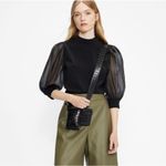 Ted Baker Elegant Black Puff Sleeve Top Photo 2