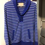 Banana Republic  Pullover Shirt in Royal Blue Heather Gray Stripes in Size Med Photo 1