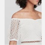EXPRESS White Off The Shoulder Crochet Lace Midi Pencil Dress XS NEW Photo 2