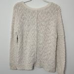 Free People  Songbird Chunky Knit Popcorn Boucle Slouchy Sweater Cream Small Photo 7