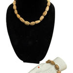 Barse 925 Sterling Silver Picture Jasper Necklace Bracelet Set Chunky Jewelry Brown Photo 0