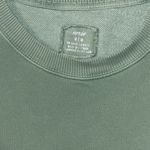 Aerie Oversized River Valley Sage Green Crewneck Sweatshirt M Photo 4