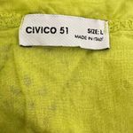 Civico 51 Eyelet Lace Lime Green Dress Size Large Made Italy Sleeveless Popover Photo 4