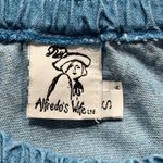 Vintage 80s Alfredo’s Wife Blue Chambray Denim Handkerchief Hem Skirt Made USA Photo 5