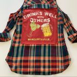 Via Penny Lane Reworked Apparel | Margaritaville Graphic Button Up Flannel Shirt Green Size XS Photo 5