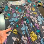 L.A. Soul Floral Print Cotton Knit Dress Pocketed Casual Womens Small Gray Photo 3