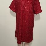 SheIn red sequined shiny red dress woman XL Photo 2