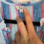 Rails AMELLIA LINEN-BLEND MIDI BLUE PINK DRESS KONA STRIPE COTTON LINEN TIERED Photo 7