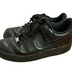 Nike Air Force 1 '07 Triple Black Sneakers Shoes Womens Size 10 Leather Photo 3