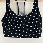 Kate Spade Black White Polka Heartbeat Scallop Racerback Workout Sports Bra Photo 6