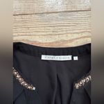 Violet+Claire  black chiffon blouse w/ jewel embellished collar size L Photo 1