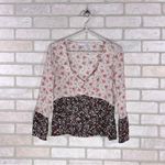 Intermix  Doryll Bell Sleeve Silk Floral Print Blouse Size 6 Photo 4