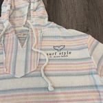 Surf Style  Stripe Terry Knit Baja Hoodie Photo 2
