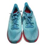 Hoka One One Clifton 6 Shoes Womens Size 9.5 Blue Red Running Sneakers Road Photo 6