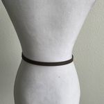 American Vintage  Brown Leather Belt Minimalist Design prong closure Photo 4