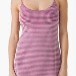 ANDIE Size Large The Amalfi One-Piece Swim Dress in Peach Houndstooth Modest Photo 0