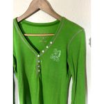 Victoria's Secret  PINK Lime Green Y2K Style Long Sleeve Size Medium‎ Photo 2