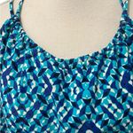 Eco Beach Blue Geometric Racerback Tankini Swimwear Top XL Photo 2
