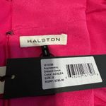 Halston Heritage $395 HALSTON Asymmetric Draped Gown Azalea Pink Halter Neck Tie Back Size 8 Prom Photo 5