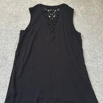 Iz Byer Black Flowy Shirt Photo 4