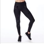 Ultracor NWOT  x Soulcycle high knockout patent nero silver pop skull leggings sm Photo 2