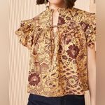 Ulla Johnson Ruffle Sleeve Letty Top in Amber Photo 0