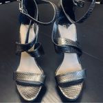 Nine West NWOT Henrika Faux Snakeskin Sandals - Women 8 - Pewter Photo 2