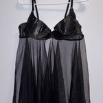 Chic Black Sheer Chemise Size L Photo 0