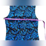 Julia Jordan Blue Sheath Midi Dress Sleeveless Crew Neck Crochet Overlay Size 4 Photo 4