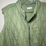 J.Jill  Quilted Diamond Stitch Vest Olive Green Women's Size XL outdoors gorpcore Photo 2