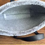 Barnes & Noble‎ Book Holiday Travel Overnight Grey Tote Bag Faux Fur Trim Chic Gray Photo 3