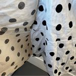 Gap  Cream and Black Wrap Polka Dot Blouse Linen Blend Photo 8