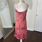 Ann Taylor  Silk Romantic Pink Purple Fairy Rose Flower Print Midi Mini Dress S P Photo 5