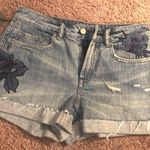 ALLSAINTS Blue Rose Denim Shorts Photo 2