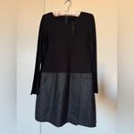 Theory  Two-Tone Black and Gray Mini Skirt Photo 2