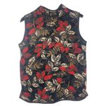 Vtg Reversible Vest Multicolor Button Front Tapestry Style Casual Outerwear Fall Size L Photo 3