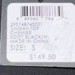 Club Monaco BLACK SOOT BLOUSE SIMKHAI TOP CHEMISE PLEATED SMOCKED EOMEN SMALL Photo 6