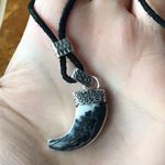White Buffalo Sterling Silver Leather Necklace Photo 7